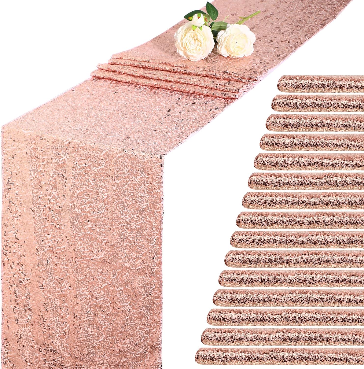 Rose Gold Sequin Table Runner (12 x 108")