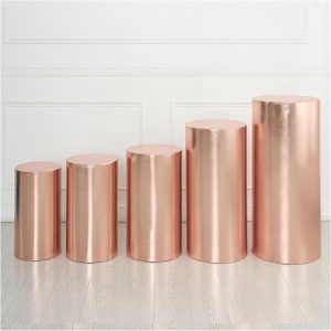 Rose Gold Stretchable Pillar Covers (5pcs)