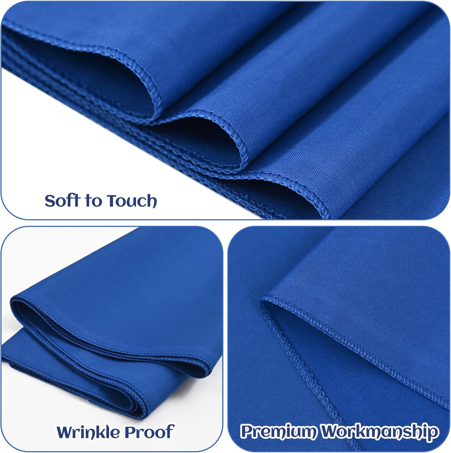 Royal Blue Polyester Table Runner (12 x 108") - Image 2