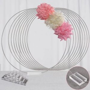 Floral Hoop Table Centerpiece Ring Stand (10 PCS 14 Inch)