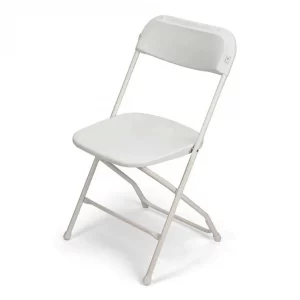 Titan Pro Plastic Folding White Chairs