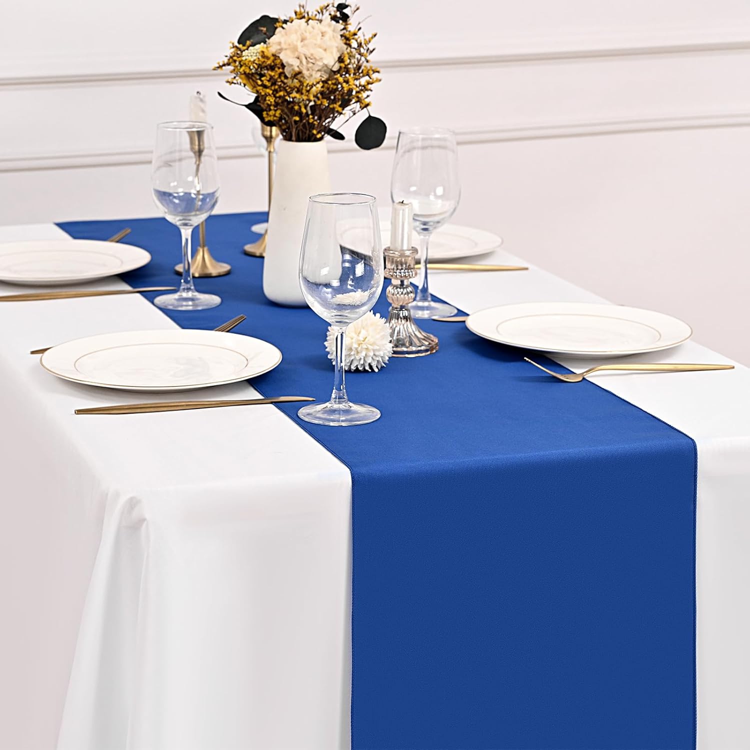 Royal Blue Polyester Table Runner (12 x 108") - Image 3