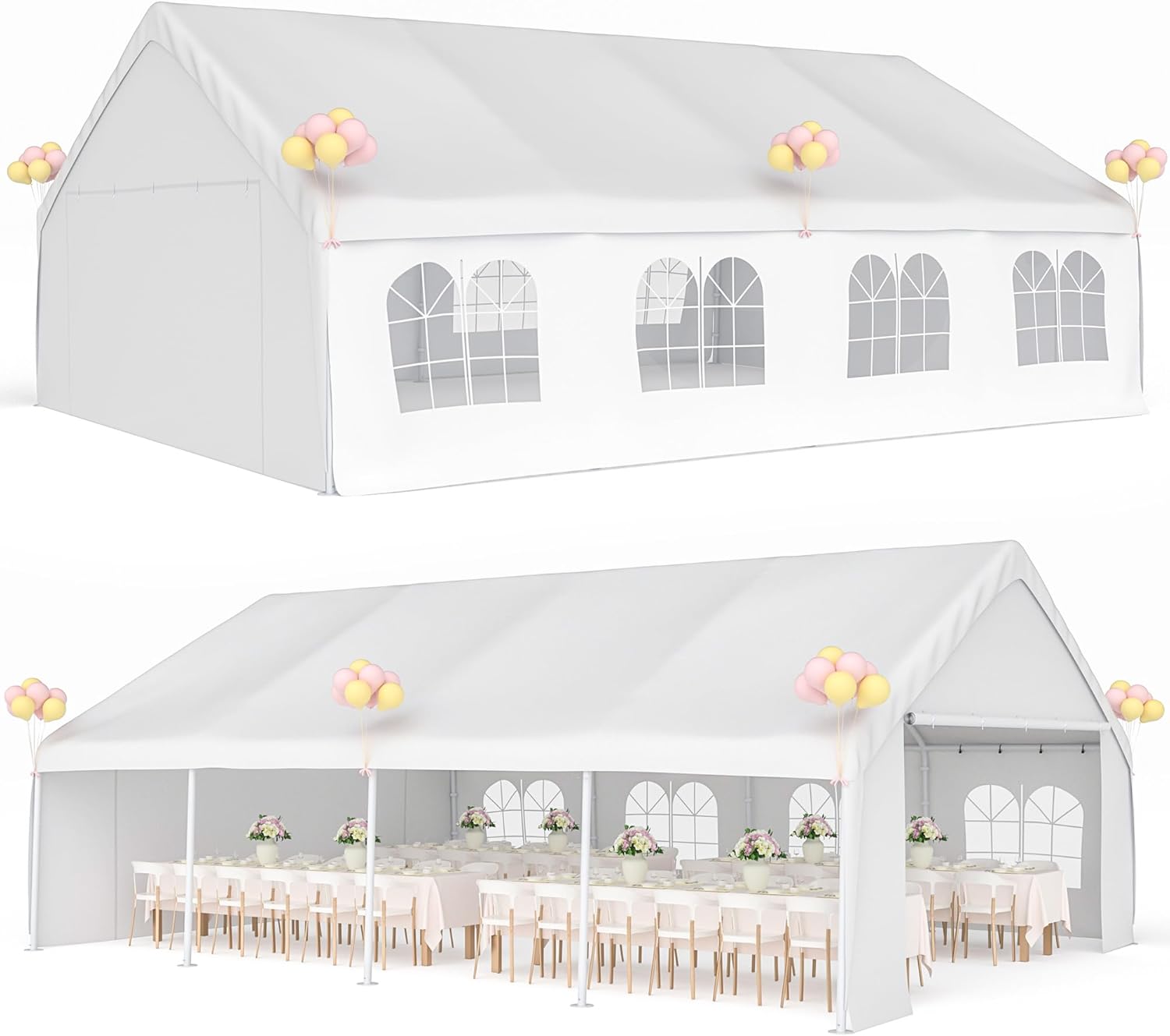 White Steel Frame Tent (20 FT x 26 FT). - Image 2