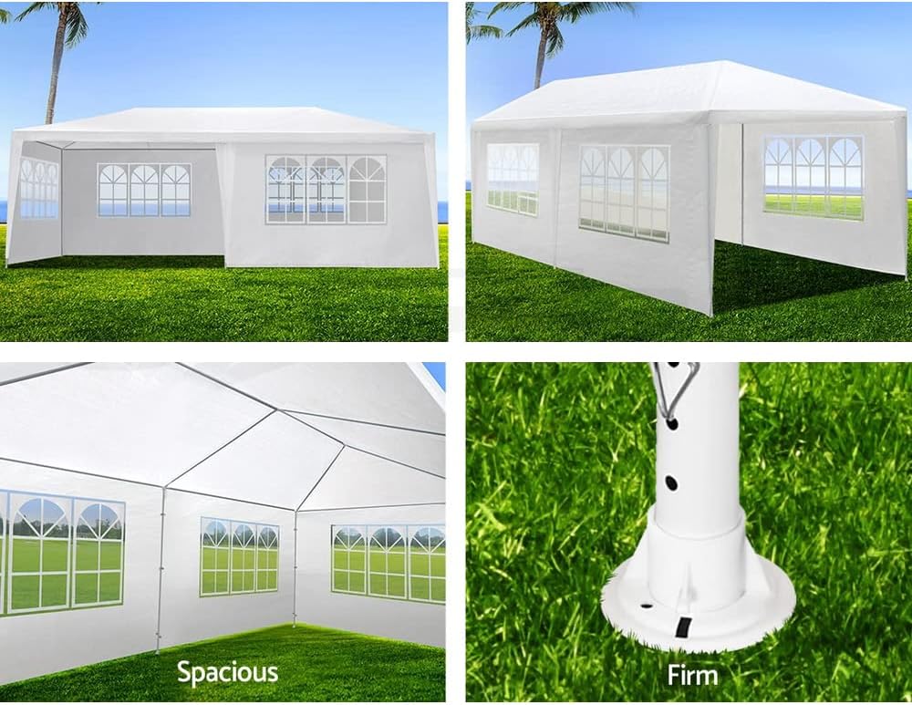 White Tent with 6 Removable Sidewalls (10' x 20') - Image 3