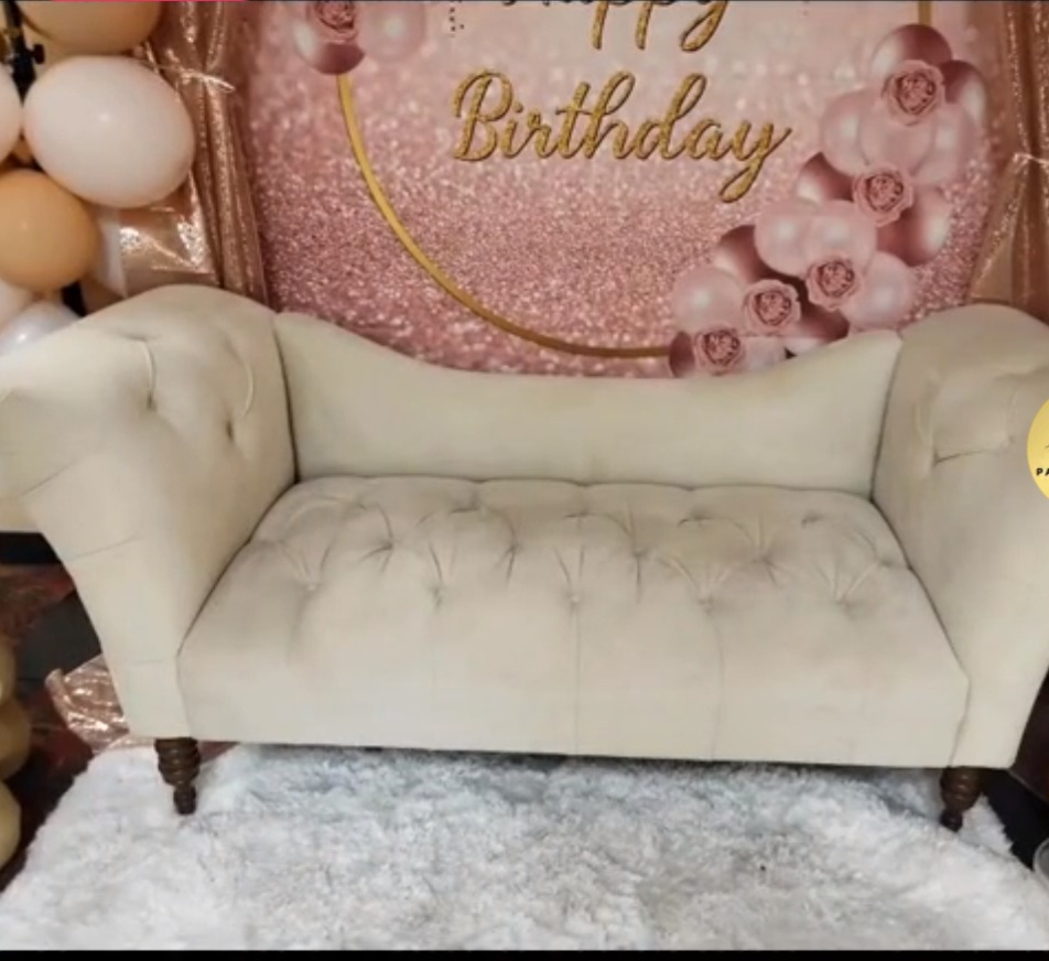 Beige Love Seat - Image 2