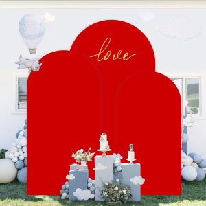 Red Arch Cover Spandex 3pcs (7.2FT, 6.6FT, 6FT)