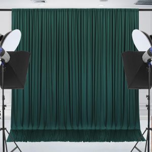 Polyester Backdrop Curtains (5 FT x 10 FT) - 2 pcs